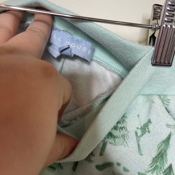 Hill House Home winter toile Green fleece lined jogger pants 3-4Y - Picture 3 of 6